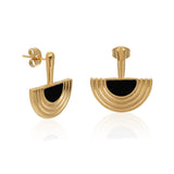 Women's Crescent Enamel Earrings