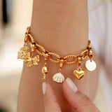 Gold Shell Charm