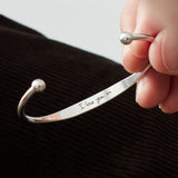 Men's Handwriting Torque Bracelet
