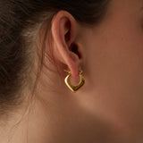 Women's Pointed Hoop Earrings