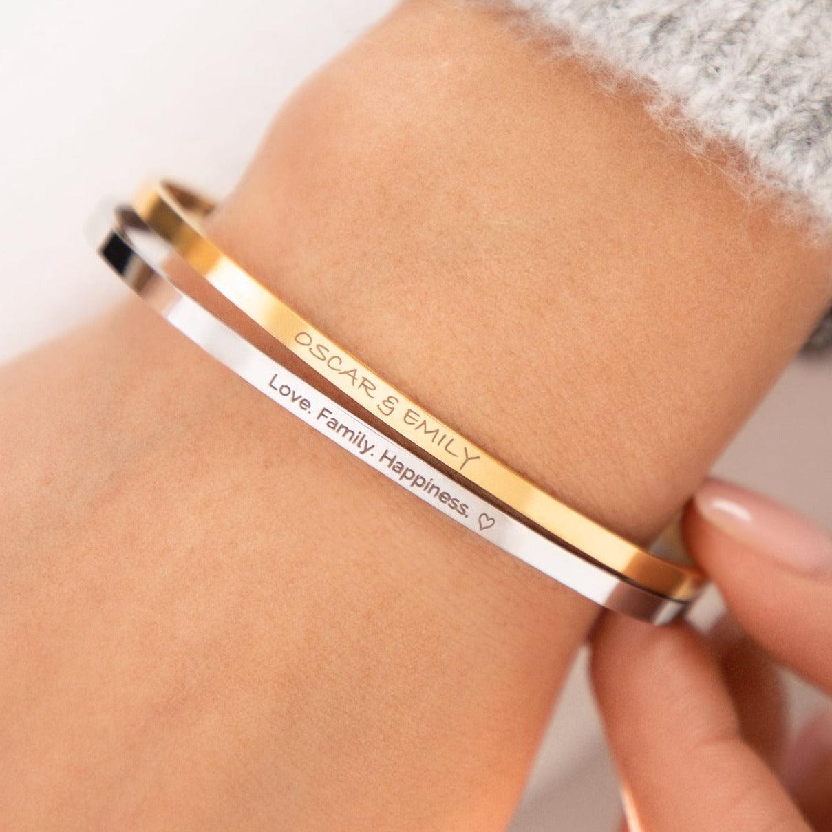 Florence London - Jewellery For Her, Gifts & Personalized Pieces 2 Engraved Open Bracelet